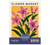 Rompecabezas De 1000 Piezas para Adolescentes San Francisco Flower Market Poster Rompecabezas para Adultos Juegos De Relajación Desafío Difícil Regalo De Cumpleaños, Regalos, 52x38cm/1000pcs