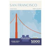 Rompecabezas De 1000 Piezas para Adolescentes San Francisco Golden Gate Bridge Rompecabezas para Adultos Juegos Familiares Regalos para Mujeres Cumpleaños 70x50cm/1000pcs