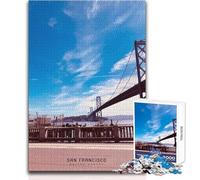 Rompecabezas de 1000 Piezas para Adolescentes, San Francisco, Juego Educativo Familiar, Mejora la Memoria, Regalos de cumpleaños, tamaño 50x75cm