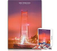 Rompecabezas de 1000 Piezas para Adolescentes, San Francisco, Juegos Familiares, Corte de precisión, Regalo de cumpleaños, tamaño 38x26cm