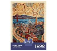 Rompecabezas De 1000 Piezas para Adolescentes San Francisco Travel US Klimt Rompecabezas para Adultos Juego De Ingenio Una Obra De Arte Gran Regalo para Jugar 52x38cm/1000pcs