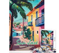 Rompecabezas de 1000 Piezas para Adolescentes San José Costa Rica Juegos de Pintura relajantes Que mejoran la Memoria Juguetes de decoración para el hogar Ideales para cumpleaños y Navidad (38x26cm)