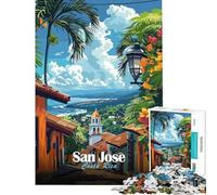 Rompecabezas de 1000 Piezas para Adolescentes San José Costa Rica Juguetes educativos para Aprender Juego Educativo de ensamblaje Excelente Regalo para los Amantes de los Juegos (tamaño 50x75cm)