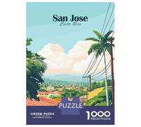 Rompecabezas De 1000 Piezas para Adolescentes San Jose, Costa Rica Rompecabezas para Adultos Juego Familiar Difícil Difícil Cumpleaños Y Navidad 38x26cm/1000pcs