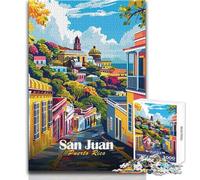 Rompecabezas de 1000 Piezas para Adolescentes, San Juan, Puerto Rico, Paisaje Urbano, Juego Educativo Familiar, Mejora la Memoria, Regalos de cumpleaños, tamaño 50x75cm