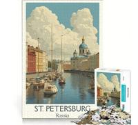 Rompecabezas de 1000 Piezas para Adolescentes, San Petersburgo, Rusia, Juego Familiar, decoración de Pared, para Fortalecer el Amor Entre Parejas 38x52cm
