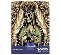 Rompecabezas De 1000 Piezas para Adolescentes Santa Muerte Lady of Guadalupe Rompecabezas para Adultos Juegos Relajantes Pero Divertidos Y Humorísticos 70x50cm/1000pcs