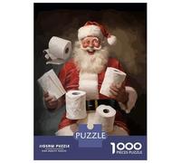 Rompecabezas De 1000 Piezas para Adolescentes Santas Toilet Paper Crisis Rompecabezas Juegos Relajantes Análisis Y Lógica Reducción del Estrés Regalos 52x38cm/1000pcs