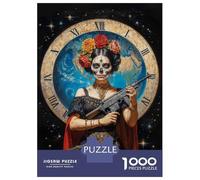 Rompecabezas De 1000 Piezas para Adolescentes Santisima Muerte Rompecabezas para Adultos Juego Familiar Decoración del Hogar Cumpleaños Y Navidad 38x26cm/1000pcs