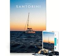 Rompecabezas de 1000 Piezas para Adolescentes Santorini, decoración ordenada, Juguete para ejercitar la Mente, Juego para Relajarse, Regalo Divertido de Navidad (38x26cm)