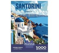 Rompecabezas De 1000 Piezas para Adolescentes Santorini Greece Rompecabezas para Adultos Juguetes De Bricolaje Montaje De Patrones Ayuda A Ejercitar El Cerebro 52x38cm/1000pcs