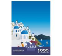 Rompecabezas De 1000 Piezas para Adolescentes Santorini Travel Print Rompecabezas para Adultos Juguetes DIY Alivio del Estrés Oferta como Regalos para Toda La Familia 70x50cm/1000pcs