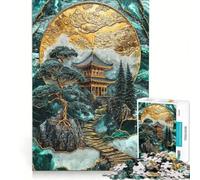 Rompecabezas de 1000 Piezas para Adolescentes Santuario de la Montaña Kintsugi, Juegos Familiares, diversión en Familia, colección de Artistas, Bellas Artes 38x52cm