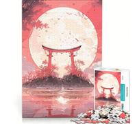 Rompecabezas de 1000 Piezas para Adolescentes: Santuario japonés, Lago de la Luna, Juego Educativo, Regalo de cumpleaños, Toda la Familia 38x26cm