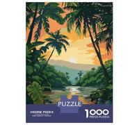 Rompecabezas De 1000 Piezas para Adolescentes Sapo National Park, Liberia Illustration Rompecabezas para Adultos Juegos Familiares Decoración Gran Regalo para Jugar 52x38cm/1000pcs