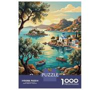 Rompecabezas De 1000 Piezas para Adolescentes Sappho Lake Greece Landscape Painting Rompecabezas para Adultos Juego Práctico Pero Divertido Y Humorístico para Cumpleaños, Navidad 38x26cm/1000pcs