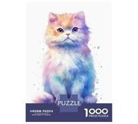 Rompecabezas De 1000 Piezas para Adolescentes Scottish Fold Cat Painting Rompecabezas para Adultos Juego De Ingenio Análisis Y Lógica Actividades Divertidas En Casa, 70x50cm/1000pcs