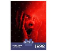 Rompecabezas De 1000 Piezas para Adolescentes Screaming Face in Red Rompecabezas para Adolescentes Juguetes Antiestrés Difícil Gran Regalo para Jugar 38x26cm/1000pcs