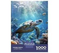 Rompecabezas De 1000 Piezas para Adolescentes Sea Turtles Coral Paradise Rompecabezas para Adultos Juego Familiar Pero Divertido Y Humorístico Regalos para Reducir El Estrés 38x26cm/1000pcs