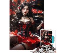 Rompecabezas de 1000 Piezas para Adolescentes Secretos en Escarlata Rompecabezas para Adultos Juegos relajantes Desafío difícil cumpleaños y Navidad (tamaño 50x75cm)