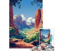 Rompecabezas de 1000 Piezas para Adolescentes Sedona Red Rocks Arizona Diversión para Pintar en casa Actividades para Mejorar la Memoria Juegos Familiares Apto para Mayores de 14 años (38x26cm)