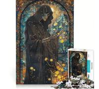 Rompecabezas de 1000 Piezas para Adolescentes Segador Diente de león Calavera Juegos relajantes desafío difícil cumpleaños 38x26cm