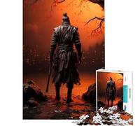 Rompecabezas de 1000 Piezas para Adolescentes Sekiro samurái japonés Juego Educativo Juguete Juego Intelectual Regalo para cumpleaños Aprendizaje Educativo (tamaño 75x50cm)