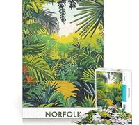 Rompecabezas de 1000 Piezas para Adolescentes Selva de la Isla Norfolk decoración de Pared Regalo de cumpleaños para Fortalecer el Amor Entre Parejas 38x26cm