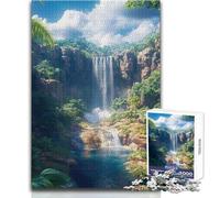 Rompecabezas de 1000 Piezas para Adolescentes, Selva Tropical, Cascada, desafío difícil, Juego Familiar, Apto para Mayores de 14 años (tamaño 50x75cm)