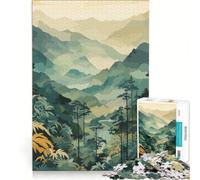 Rompecabezas de 1000 Piezas para Adolescentes Selva Tropical y montañas Juego Imposible interacción Entre Padres e Hijos cumpleaños 38x26cm