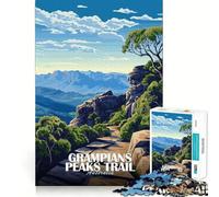 Rompecabezas de 1000 Piezas para Adolescentes Sendero de los Picos de Grampians,Paisaje de Australia Arte de Corte Fino Juguete y lógico Tiempo de Juego Acogedor Decoración navideña para la Pared