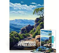 Rompecabezas de 1000 piezas para adolescentes Sendero de los picos de Grampians,paisaje de Australia,diseño de corte fino,juego mental,regalo,diversión para relajarse,diversión de cumpleaños (50x75cm)