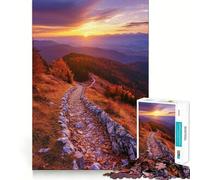 Rompecabezas de 1000 Piezas para Adolescentes Sendero de montaña otoñal,Encaje, Arte,Juego Mental,Regalo,Tiempo de Descanso,diversión,Navidad,Ocio,Arte (50x75cm)