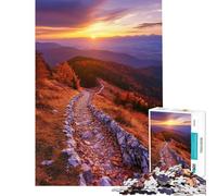 Rompecabezas de 1000 Piezas para Adolescentes Sendero de montaña otoñal Rompecabezas para Adultos Juguete decoración de Pared Juego desafiante y difícil Regalos (tamaño 38x26cm)
