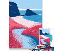 Rompecabezas de 1000 Piezas para Adolescentes Sendero de Playa Tropical, Arte de Bordes precisos, Entrenamiento Mental, Juego Divertido y Tranquilo, Regalo de cumpleaños (50x75cm)
