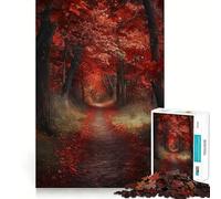 Rompecabezas de 1000 Piezas para Adolescentes Sendero del Bosque otoñal,Corte Suave,Juego de lógica,Tiempo de Juego Relajante,Regalo de cumpleaños para Aficionados (50x75cm)