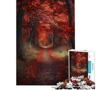 Rompecabezas de 1000 Piezas para Adolescentes Sendero del Bosque otoñal Rompecabezas para Adultos Juguete decoración de Pared Juego difícil y desafiante Regalos (tamaño 38x52cm)