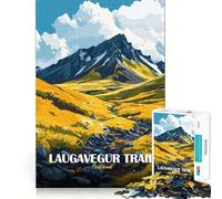 Rompecabezas de 1000 Piezas para Adolescentes Sendero Laugavegur,Paisaje de Islandia,Arte,diseño de Corte Fino,Juego Mental,Regalo,diversión para Relajarse,diversión de cumpleaños (50x75cm)
