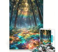 Rompecabezas de 1000 Piezas para Adolescentes Sendero mágico del Bosque Juego Imposible desafío difícil Regalo para Amigos y Familiares 38x52cm
