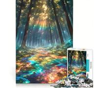 Rompecabezas de 1000 Piezas para Adolescentes Sendero mágico en el Bosque decoración de Pared Regalo de cumpleaños para Fortalecer el Amor Entre Parejas 50x75cm