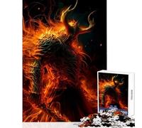 Rompecabezas de 1000 Piezas para Adolescentes Señor del Fuego Caballero Demonio Zen Juguetes de Bricolaje Grandes Regalos y Juguetes Juego Educativo Ayuda a ejercitar el Cerebro tamaño 50x75cm