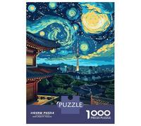 Rompecabezas De 1000 Piezas para Adolescentes Seoul, South Korea Nightscape Art Rompecabezas para Adultos Juguete Decoración De Pared Mejora La Memoria Desafío Educativo 70x50cm/1000pcs