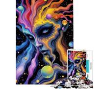 Rompecabezas de 1000 Piezas para Adolescentes Ser Cósmico con Energía Fluyente y Colorida Rompecabezas para Adultos Juegos Relajantes Que Mejoran la Memoria Toda la Familia