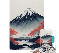 Rompecabezas de 1000 Piezas para Adolescentes Serenidad del Monte Fuji Juego práctico y desafiante Juguetes Regalos de cumpleaños decoración del hogar (tamaño 38x26cm)