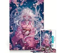 Rompecabezas de 1000 Piezas para Adolescentes Serenidad en Flor de Cerezo - Arte de Corte Limpio,Rompecabezas de lógica,Juego de Ocio,Regalo de cumpleaños (50x75cm)