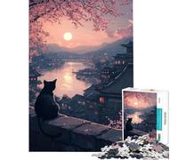 Rompecabezas de 1000 Piezas para Adolescentes Serenidad en Flor de Cerezo - Rompecabezas para Adultos Juego de ingenio desafío difícil Regalos para Amigos y Familiares (Tamaño 38x26cm)