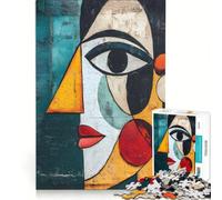 Rompecabezas de 1000 Piezas para Adolescentes, Serie de rostros de Mujeres, Juegos Familiares, antiestrés, Regalos para Amigos y Familiares 38x26cm
