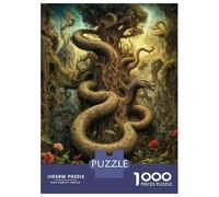 Rompecabezas De 1000 Piezas para Adolescentes Serpent Tree Guardian in Eden Garden Rompecabezas para Adolescentes Juego De Ingenio Mejora La Memoria Diversión En Casa Actividades, 52x38cm/1000pcs