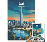 Rompecabezas de 1000 Piezas para Adolescentes, Seúl, Corea del Sur, Juegos educativos, Regalo de cumpleaños, colección de Artistas, Bellas Artes 50x75cm