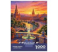 Rompecabezas De 1000 Piezas para Adolescentes Seville Spain Travel Rompecabezas para Adultos Juguete Decoración De Pared Patrón De Montaje Gran Regalo para Jugar 52x38cm/1000pcs